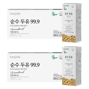 바디랩 순수 두유 99.9, 190ml, 48개