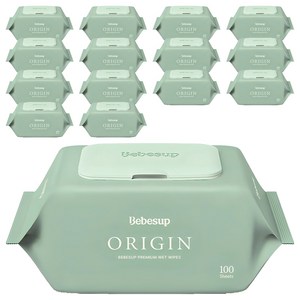 베베숲 오리진 물티슈 캡형, 50g, 100매, 15개