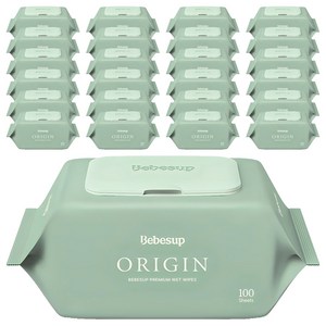 베베숲 오리진 물티슈 캡형, 50g, 100매, 25개