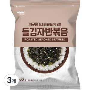 바다원 깨끗한 돌김자반볶음, 500g, 3개