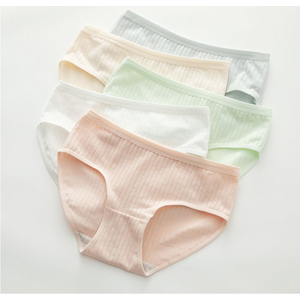 르브니 데일리 심플 골지 학생 요일팬티 5종 세트