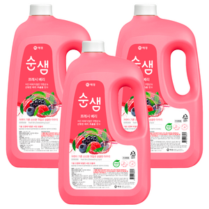순샘 주방세제 용기 프레시 베리향, 3L, 3개