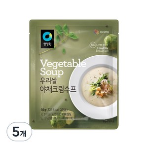 청정원 우리쌀 야채크림수프, 60g, 5개