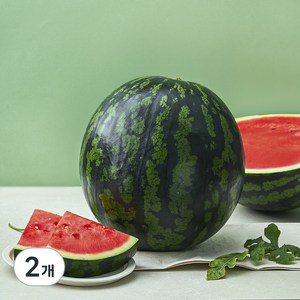 당도선별 11brix 수박, 6kg이상, 2개