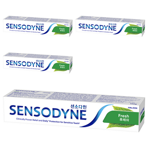 센소다인 후레쉬 치약 민트향, 100g, 4개