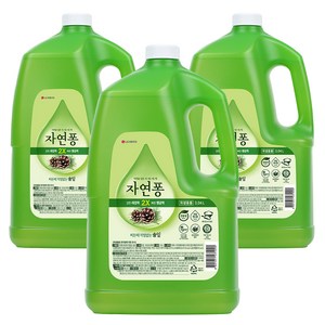[비건라이프] 자연퐁 찌든때 걱정없는 솔잎 주방세제 용기형 리필, 3.04L, 3개