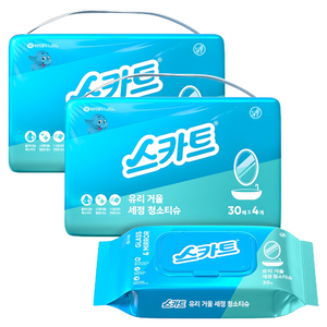 스카트 유리 거울 세정 청소티슈, one size, 8개
