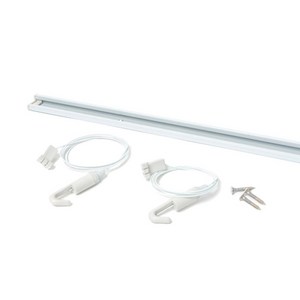 철물바다 천정벽겸용 레일걸이 세트 1m, 화이트, 1세트