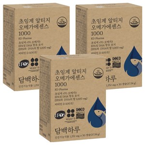 담백하루 정품 초임계 알티지 오메가에센스 1000, 30정, 3개