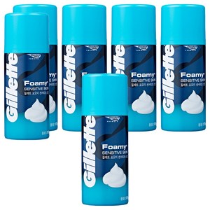 질레트 포오미 센서티브 스킨 쉐이빙 폼, 175g, 6개