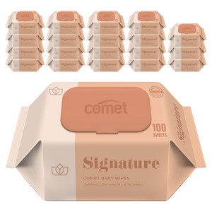 코멧 시그니처 아기물티슈 엠보싱 캡형 저자극 더마테스트 인증