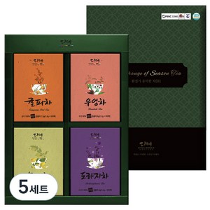 다예 우리 차 4종 선물세트, 모과차 5p + 귤피차 5p + 도라지차 5p + 우엉차 5p, 5세트