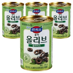 리치스 슬라이스 블랙 올리브, 405g, 4개