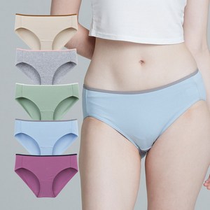 보디가드 데일리 솔리드 미디 면스판 팬티 5종 세트