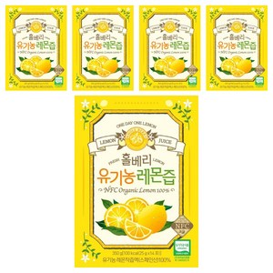 홀베리 유기농 레몬즙, 350g, 5개