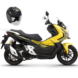 한솜 모터스 어드벤처 스쿠터 + 오픈페이스 헬멧 방문설치, ADV125 TCS, 인디옐로우(스쿠터)...