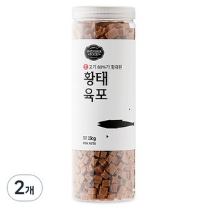 원더푸드 강아지 고기가득 담은 육포, 1kg, 2개, 황태