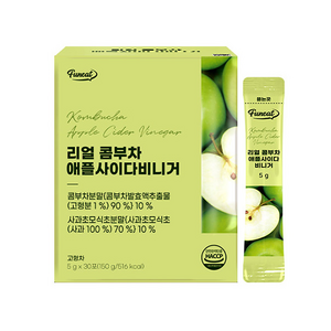 퍼니트 리얼 콤부차 애플사이다비니거, 5g, 30개입, 1개