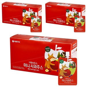 아침에주스 미니 사과 주스, 100ml, 30개