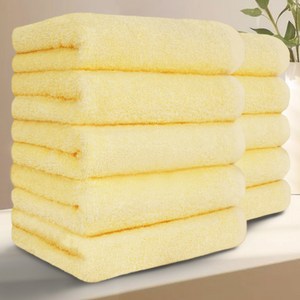 테리크 프리미엄 먼지없는 호텔 수건 200g 40수 코마사 면, 레몬, 10개