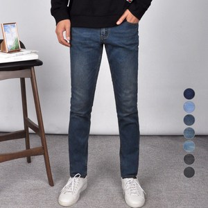 가이스토리 남성용 브러시 워싱 고든 청바지