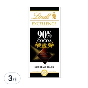 린트엑셀런스 다크 90% 초콜릿, 100g, 3개