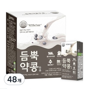 유기농마루 듬뿍약콩두유, 190ml, 48개