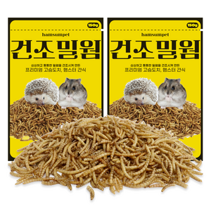 햄슴펫 고슴도치 햄스터 건조밀웜, 150g, 2개