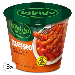 비비고 컵떡볶이, 110g, 3개