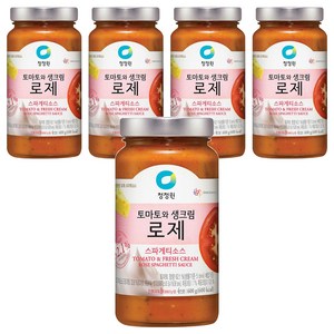 청정원 로제 스파게티소스, 600g, 5개