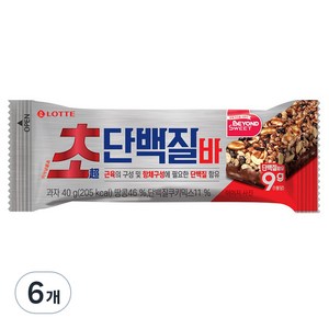 롯데웰푸드 초단백질바, 40g, 6개