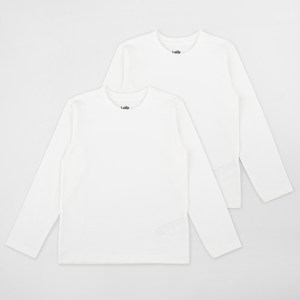 롤리트리 아동 베이직 긴팔 라운드넥 티셔츠 2매입