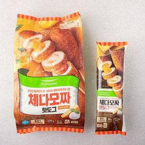 풀무원 체다모짜핫도그 (냉동), 80g, 4개입