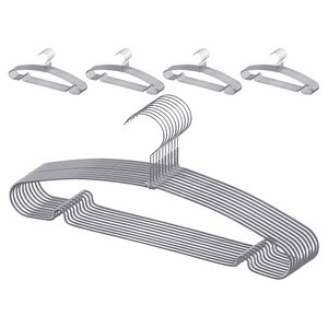 코멧 코팅 논슬립 옷걸이, 그레이, 50개