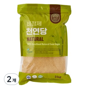 오르코 천연당 갈색설탕, 3kg, 2개