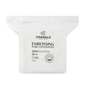 비타할로 엠보싱 순면 화장솜, 800매입, 1개