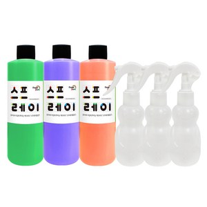 스노우키즈 스프레이물감 250ml 세트, 그린 + 퍼플 + 오렌지, 1세트