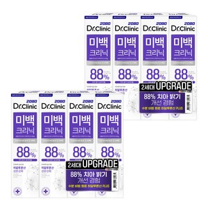 2080 닥터크리닉 미백 치약 투, 120g, 8개