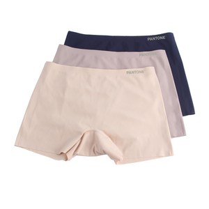 PANTONE 여성용 통기성 미디 사각 팬티 3종 세트
