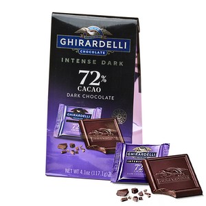 기라델리 인텐스 다크 72% 카카오 초콜릿 스퀘어백, 117.1g, 1개