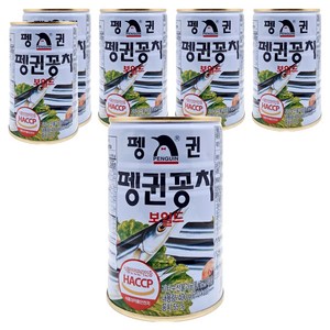 펭귄 꽁치 보일드 통조림, 400g, 6개