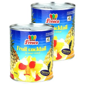 프레스코 후르츠 칵테일 통조림, 820g, 2개