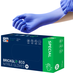 브릭글로 스폐셜 생분해성 에코 니트릴장갑, 오션블루, M, 1개