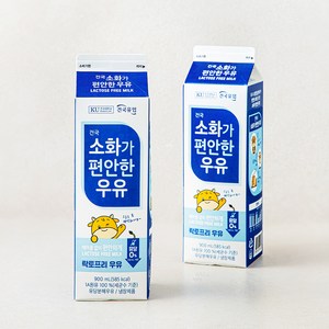 건국유업 소화가 편안한 우유, 900ml, 2입