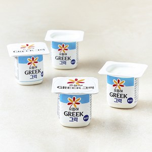 요플레 그릭 플레인, 80g, 4개