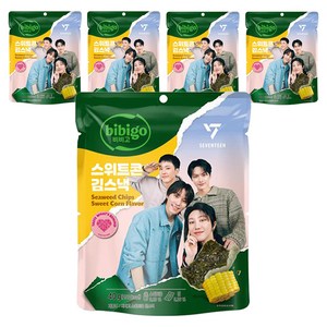 비비고 스위트콘 김스낵, 40g, 5개