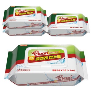 렛츠클린 물걸레청소포 고급형, 대형(300X200..., 4개