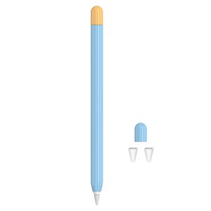 라이노핏 파스텔 투톤 애플펜슬 케이스 프로 2세대 공용 + 여분 뚜껑 + 펜촉 보호캡 2p, 스카이블루, 1세트