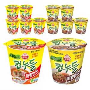오뚜기 컵누들 매콤찜닭맛 45.5g 6p + 매콤한맛 37.8g 6p