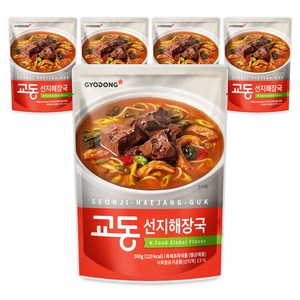 교동 선지 해장국 즉석식품, 500g, 5개